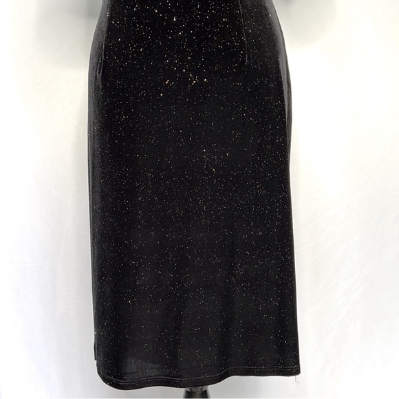 Marks and Spencer Formal Black Velvet Sparkle Dress ✨ Size 8 US - Picture 4 of 6